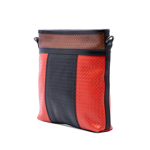 Flat Messenger Bag Intrecciato Nappa Medium