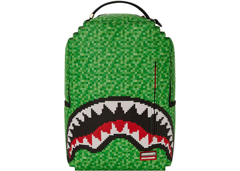 Sprayground Minecraft Creeper Shark Backpack Green