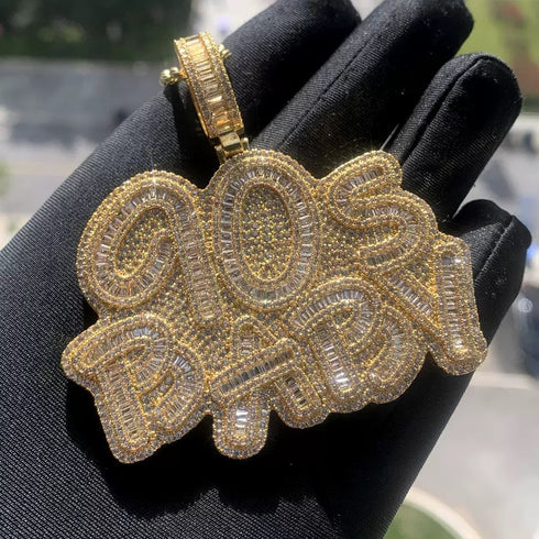 90's Baby Fully Baguette Pendant Chain