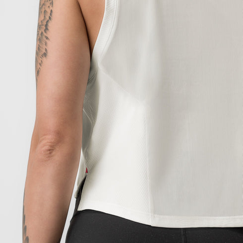 ASRV x Tonal Women's AeroSilver® Cropped Training Tank - Ivory Cream