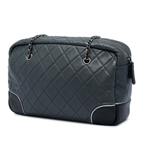 Bicolor CC Flap Bag Quilted Calfskin Medium