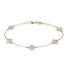 VVS Jewelry Gold Clover Bracelet - 14k Gold & Stainless Steel