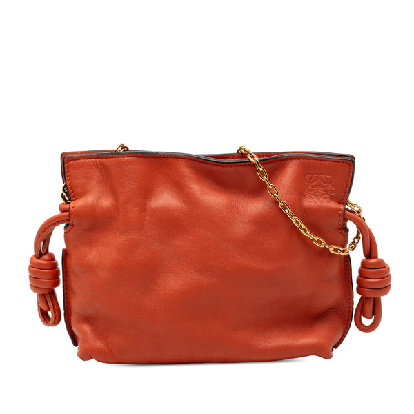 Flamenco Knot Clutch Leather Mini