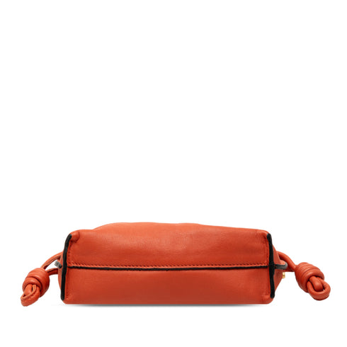 Flamenco Knot Clutch Leather Mini