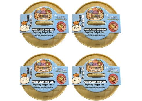 Squishy Bun Rainbow Mystery - Golden Glitter Dumpling - One Set Sugar Edition Blind Box 4x Lot