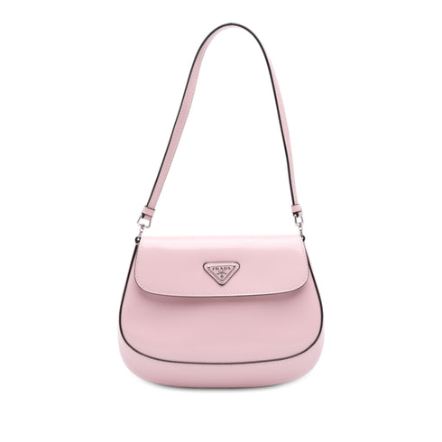 Cleo Flap Shoulder Bag Spazzolato Leather Small