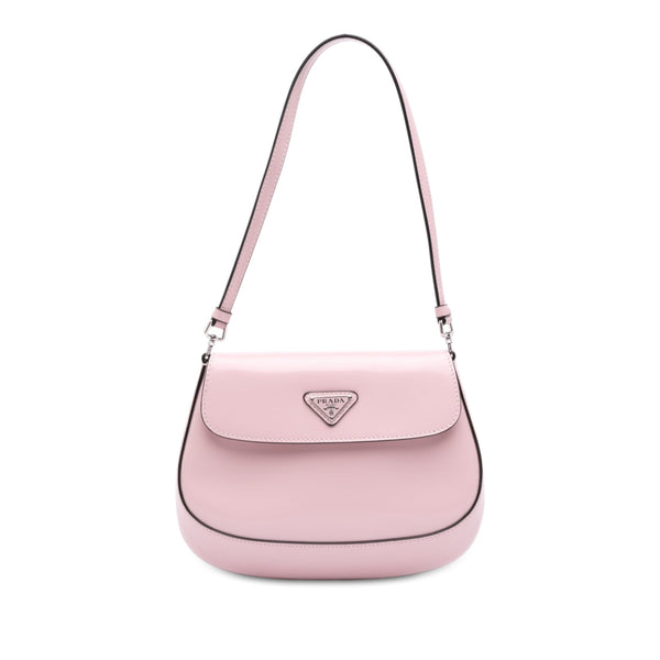 Cleo Flap Shoulder Bag Spazzolato Leather Small