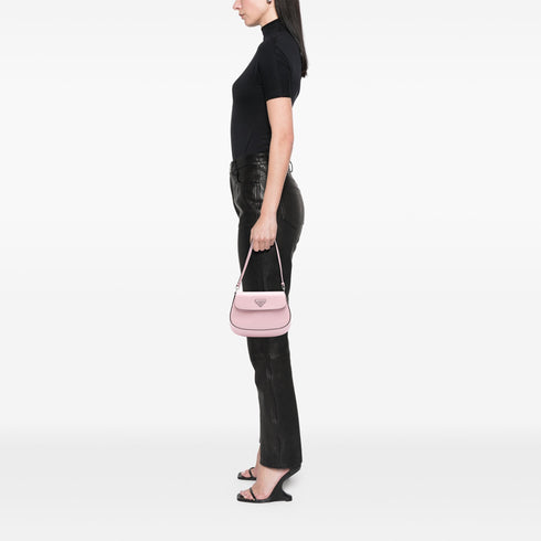 Cleo Flap Shoulder Bag Spazzolato Leather Small