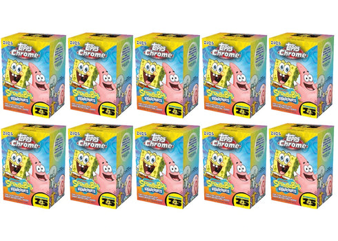 2025 Topps Chrome SpongeBob 25th Anniversary Blaster Box 10x Lot