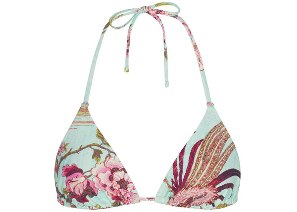 SKIMS x Roberto Cavalli Triangle Bikini Top Fagianella Print