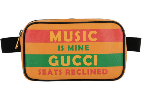 Gucci Music Is Mine Leather Belt Bag Yellow