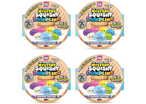 Squishy Bun The Original Viral Mystery Squishy Dumpling (Diamond Edition) Blind Box 4x Lot