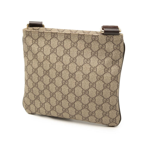 Zip Top Messenger Bag GG Coated Canvas Small