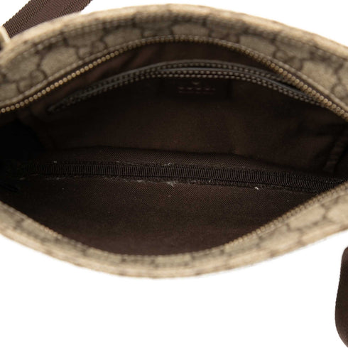 Zip Top Messenger Bag GG Coated Canvas Small