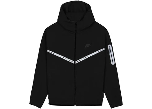 Nike Tech Fleece Reflective Full Zip Hoodie Black/White