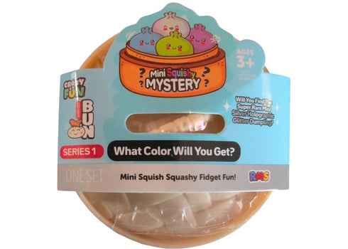 Squishy Bun Mini Squishy Mystery Squishy Series 1 "Dumpling" (Silver Holographic Glitter Chase Version) Blind Box