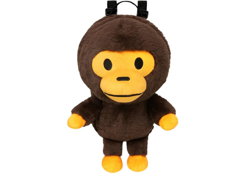 BAPE Baby Milo Large Plush Backpack Brown