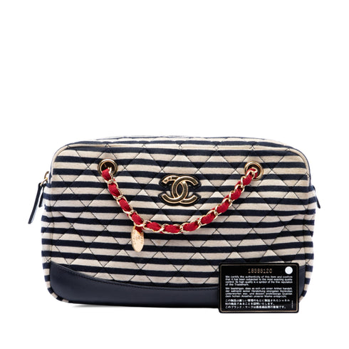 Coco Sailor Camera Bag Quilted Jersey and Lambskin Medium