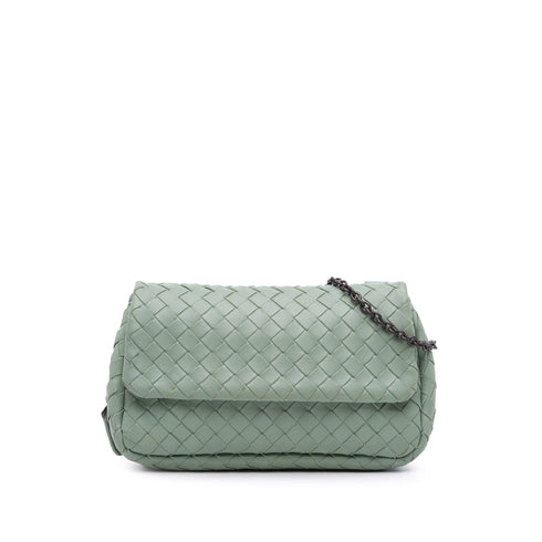 Expandable Chain Crossbody Bag Intrecciato Nappa Small