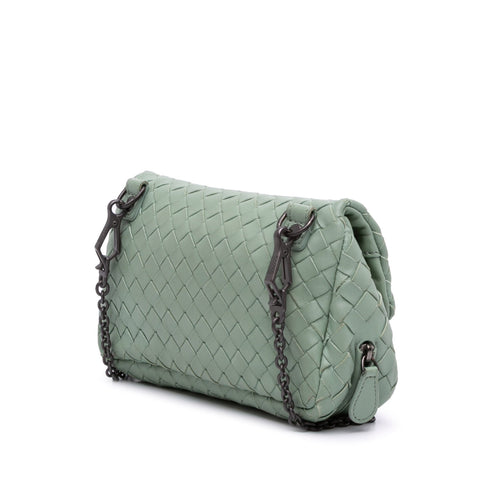 Expandable Chain Crossbody Bag Intrecciato Nappa Small