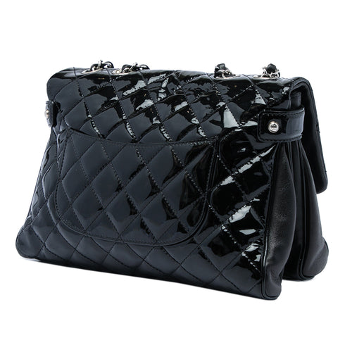 Vintage Classic Single Flap Bag Quilted Patent Jumbo