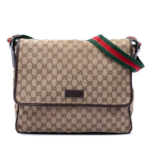 Web Strap Flap Messenger GG Canvas Medium