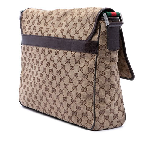 Web Strap Flap Messenger GG Canvas Medium