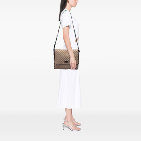 Web Strap Flap Messenger GG Canvas Medium