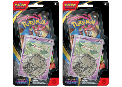 2025 Pokémon Mega Evolution Phantasmal Flames Cottonee Blister Pack 2x Lot