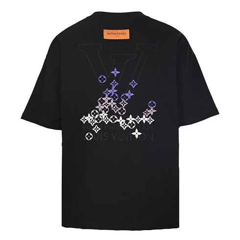 Louis Vuitton Gradient Shoulder-Letter Short-Sleeve T-Shirt