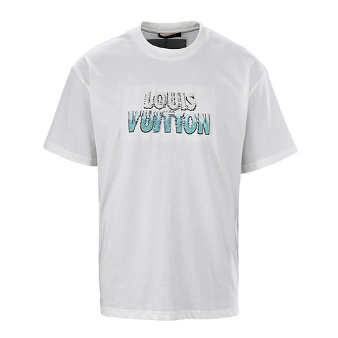 Louis Vuitton Beaded Crew-Neck Short-Sleeve T-Shirt