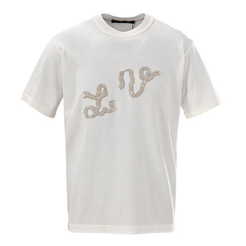 Louis Vuitton Rope-Embroidered Short-Sleeve Knit T-Shirt