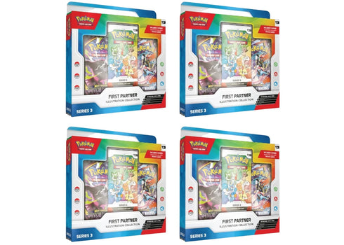 2026 Pokémon First Partner Illustration Collection Series 3 Box 4x Lot