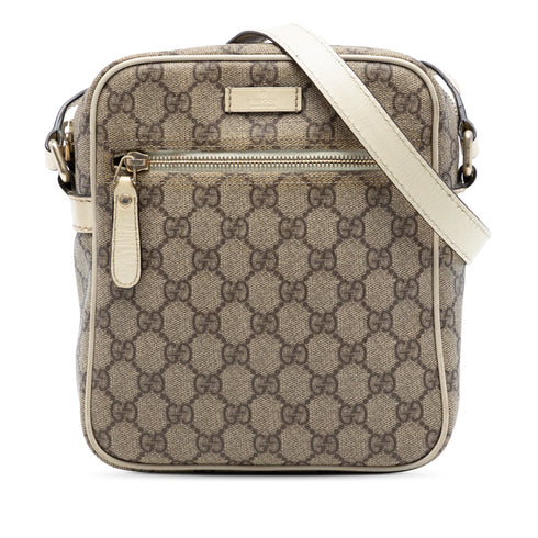 Front Zip Messenger GG Coated Canvas Small