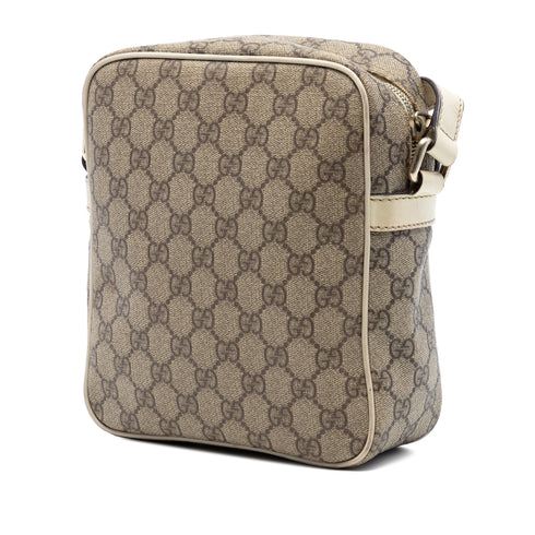 Front Zip Messenger GG Coated Canvas Small