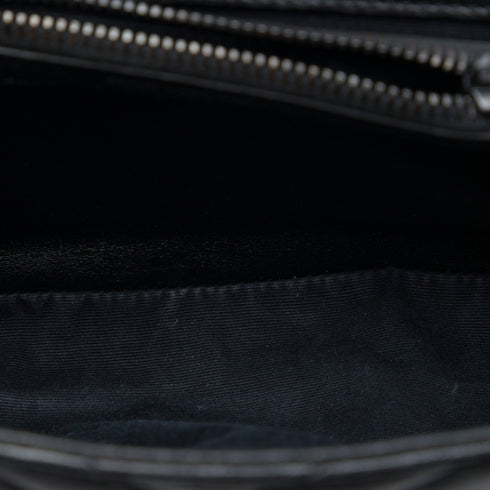 Classic Monogram College Bag Matelasse Chevron Leather Medium
