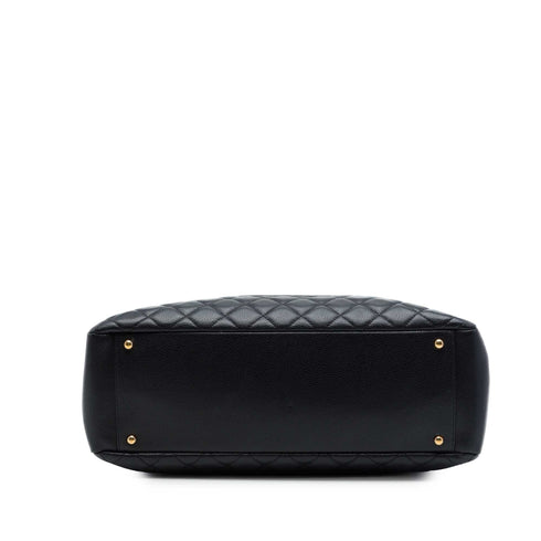 Grand Shopping Tote Quilted Caviar XL