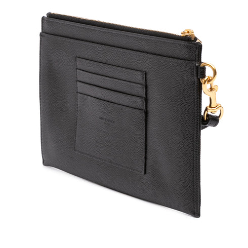 Classic Monogram Wristlet Pouch Leather Medium