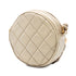 Vintage Round Tassel Crossbody Bag Quilted Leather Mini