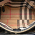 Banner Tote Leather and House Check Canvas Medium
