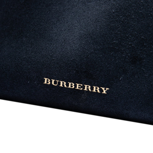 Banner Tote Leather and House Check Canvas Medium