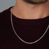 3mm VVS Minimalist Silver Micro Cuban Link Chain