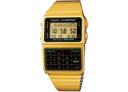 Casio Men’s Gold Digital Databank Watch with Calculator DBC-611G-1DF