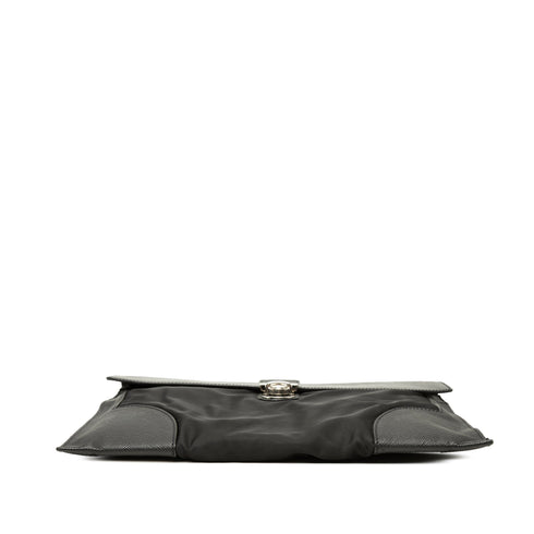 Briefcase Tessuto and Saffiano Leather Large