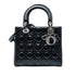 Lady Dior Bag Cannage Quilt Patent Medium