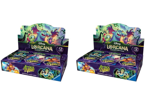 2026 Disney Lorcana Ravensburger Attack of the Vine! Booster Pack Display 2x Lot