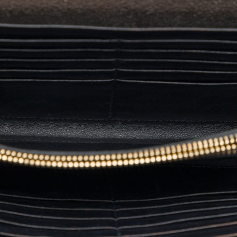 Classic Monogram Wallet on Chain Matelasse Chevron Leather Medium
