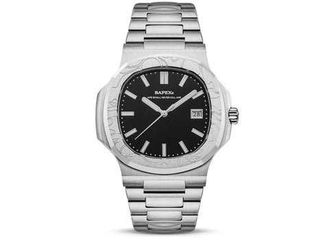BAPE Type 10 BAPEX #1 Watch Silver/Black (1K70187302)