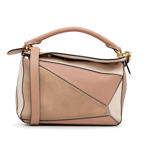 Puzzle Bag Leather and Suede Small