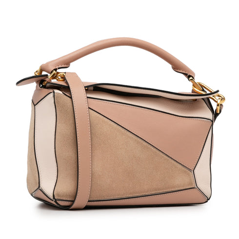 Puzzle Bag Leather and Suede Small